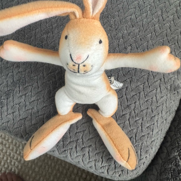 Charming Orange and White Stuffed Bunny - Picture 1 of 7